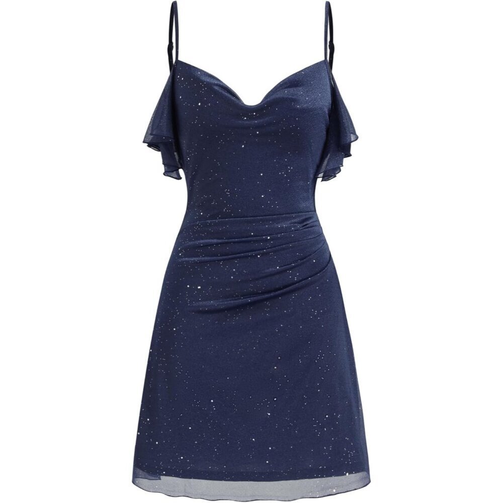 Sequin Mini Dress Women Ruched Glitter Cocktail Party Homecoming Dress